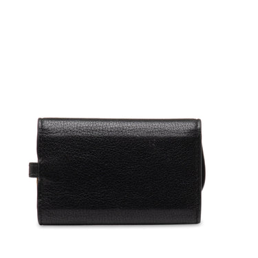 Black Dior Leather Saddle Key Holder - Designer Revival