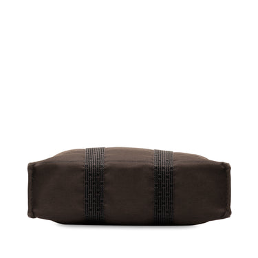 Brown Hermès Toile Herline MM Tote Bag - Designer Revival