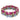 Silver Chanel CC Brass and Fabric Woven Double Bracelet