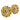 Gold Chanel CC Gold Plated Strass Clip On Earrings