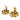 Gold Chanel CC Gold Plated Strass Clip On Earrings