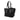 Black LOEWE Raffia Fold Shopper Tote