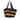 Black Burberry Striped Raffia Basket Bag