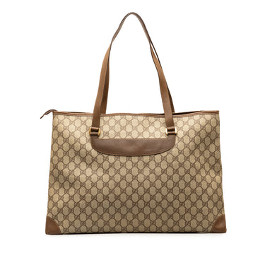Brown Gucci GG Supreme Tote Bag