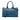 Blue Prada Vitello Daino Zip Top Satchel