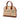Beige Burberry Haymarket Check Coated Canvas Dome Satchel