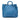 Blue Prada Vitello Daino Canapa Open Convertible Tote Satchel