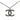 Black Chanel CC Ruthenium Plated Pendant Necklace