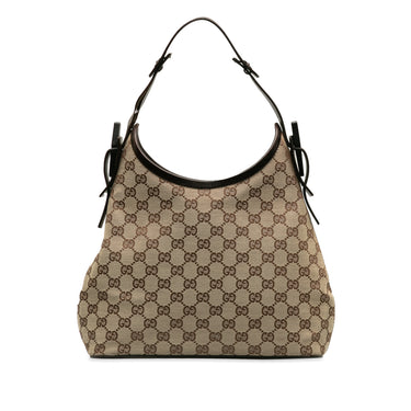 Brown Gucci GG Canvas Shoulder Bag - Designer Revival