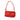 Red Bottega Veneta Leather Intrecciato Stripe Shoulder Bag