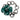 Green Chanel CC Brass Ruthenium and Enamel Camellia Chain Bracelet