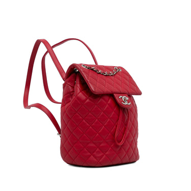 Red Chanel Small Lambskin Urban Spirit Backpack
