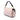 Pink Fendi Zucca Embroidered Canvas Baguette Satchel