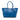 Blue Prada Vitello Daino Front Pocket Open Convertible Tote Satchel