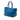 Blue Prada Vitello Daino Front Pocket Open Convertible Tote Satchel