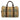 Beige Burberry Haymarket Check Canvas Boston Bag