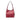 Red Burberry Small Leather and House Check Canvas Canterbury Tote
