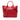 Red Prada Vitello Daino Open Convertible Tote Satchel