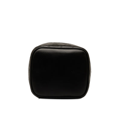 Black Chanel Lambskin Leather Vanity Bag - Designer Revival