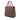 Brown Fendi Leather Trimmed Zucchino Canvas Satchel