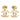Gold Chanel Gold Plated CC Swing Clip On Earrings