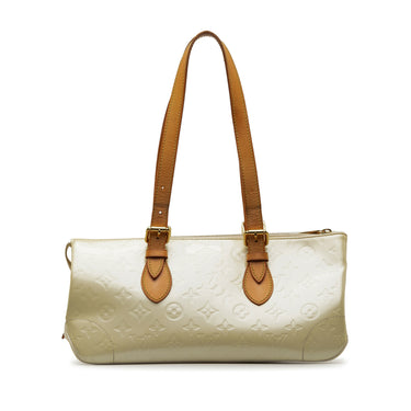 White Louis Vuitton Monogram Vernis Rosewood Avenue Shoulder Bag - Designer Revival