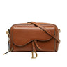 Brown Dior Double Saddle Pouch Crossbody Bag - Designer Revival