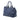 Blue Prada Vitello Daino Front Pocket Tote Satchel