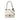 White Fendi Small Scalloped Leather Kan I Satchel
