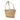 White LOEWE Small Raffia Anagram Basket Tote
