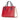 Red Gucci Medium Tricolor Pebbled Calfskin Soho Convertible Top Handle Bag Satchel - Designer Revival