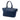 Blue Prada Vitello Daino Double Handle Satchel