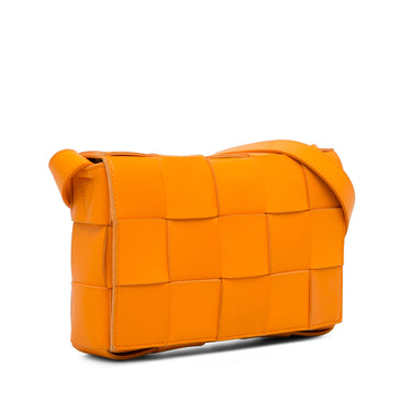 Orange Bottega Veneta Intrecciato Cassette Crossbody - Designer Revival