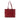 Red Prada Vitello Daino Canapa Logo Tote