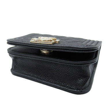 Black Chanel Caviar Boy Belt Bag - Designer Revival