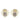 White Chanel CC Resin Heart Clip On Earrings