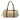 Tan Bottega Veneta Leather Trimmed Satin Intrecciato Boston Bag