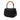 Black Gucci Small Grained Calfskin Bamboo Night Satchel