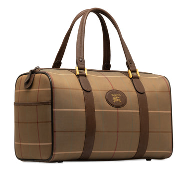 Brown Burberry Vintage Check Boston Bag