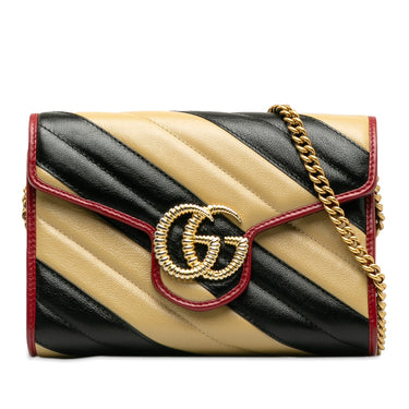 Multi Gucci GG Marmont Torchon Wallet on Chain Crossbody Bag - Designer Revival