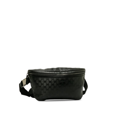 Black Gucci GG Imprime Belt Bag - Designer Revival