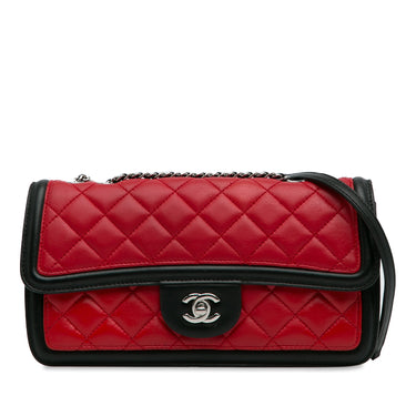 Red Chanel Medium Graphic Flap Crossbody Bag - Designer Revival