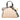 Beige Fendi Canvas Colorblock Chameleon Satchel