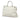 White Gucci Medium Calfskin Bamboo Daily Satchel