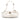 White Burberry Leather Drawstring Shoulder Bag