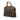 Brown Fendi Pequin Coated Canvas Dome Satchel