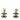 Gold Chanel CC Gold Plated Faux Pearl Rope Drop Push Back Earrings