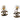 Gold Chanel CC Gold Plated Faux Pearl Rope Drop Push Back Earrings