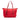 Red Prada Saffiano Trimmed Tessuto Satchel