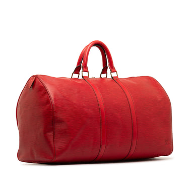 Red Louis Vuitton Epi Keepall 50 Travel Bag - Designer Revival